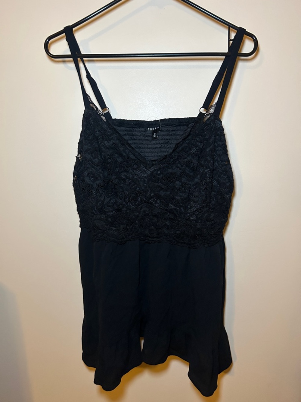 torrid Black baby doll tank top 0X